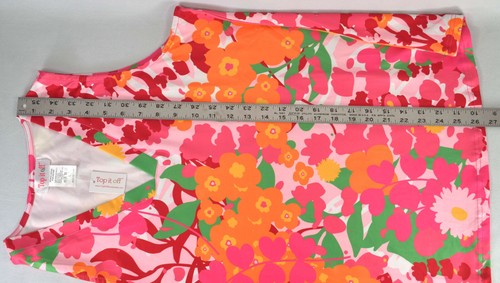 Top It Off Colurful Floral Print Tank Top - Size L - Picture 5 of 6