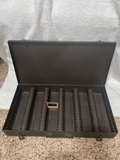 Metal Case Slide 2 2 Coin Flips Tray File Storage Holder Box 150 Slot 35mm Film