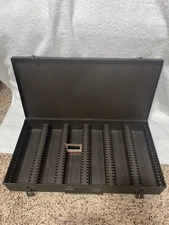 Metal Case Slide 2×2 Coin Flips Tray File Storage Holder Box 150 Slot 35mm Film