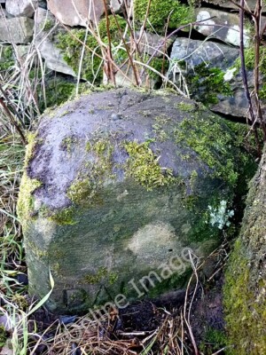 Photo 6x4 Boundary stone with bench mark near Crag House Dalton/SD5476 I c2011