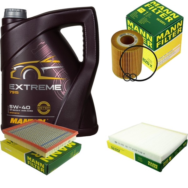 MANN-FILTER Inspektionspaket 5L Mannol Extreme 5W-40 FüR Opel Astra G Caravan-image
