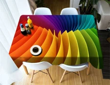 Visual Schistose 3D Tablecloth Table cover Cloth Rectangle Wedding Party Banquet