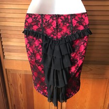 Vintage Lip Service Vaudeville Vamps Gothic Victorian Coquette Red Skirt XS