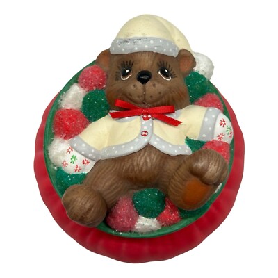 Vintage Dona's Mold Inc., Bear Sugar Gum Drops Trinket Box Candy Dish  1987