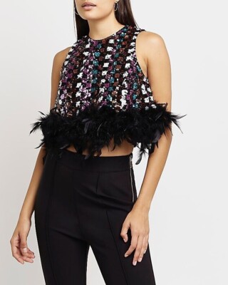 river island sequin blouse
