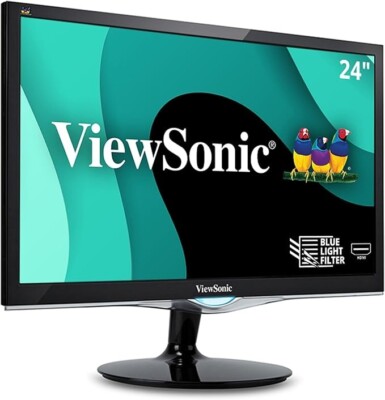 ViewSonic VX2452MH 24 Inch 2ms 60Hz 1080p Gaming Monitor with HDMI DVI and VGA