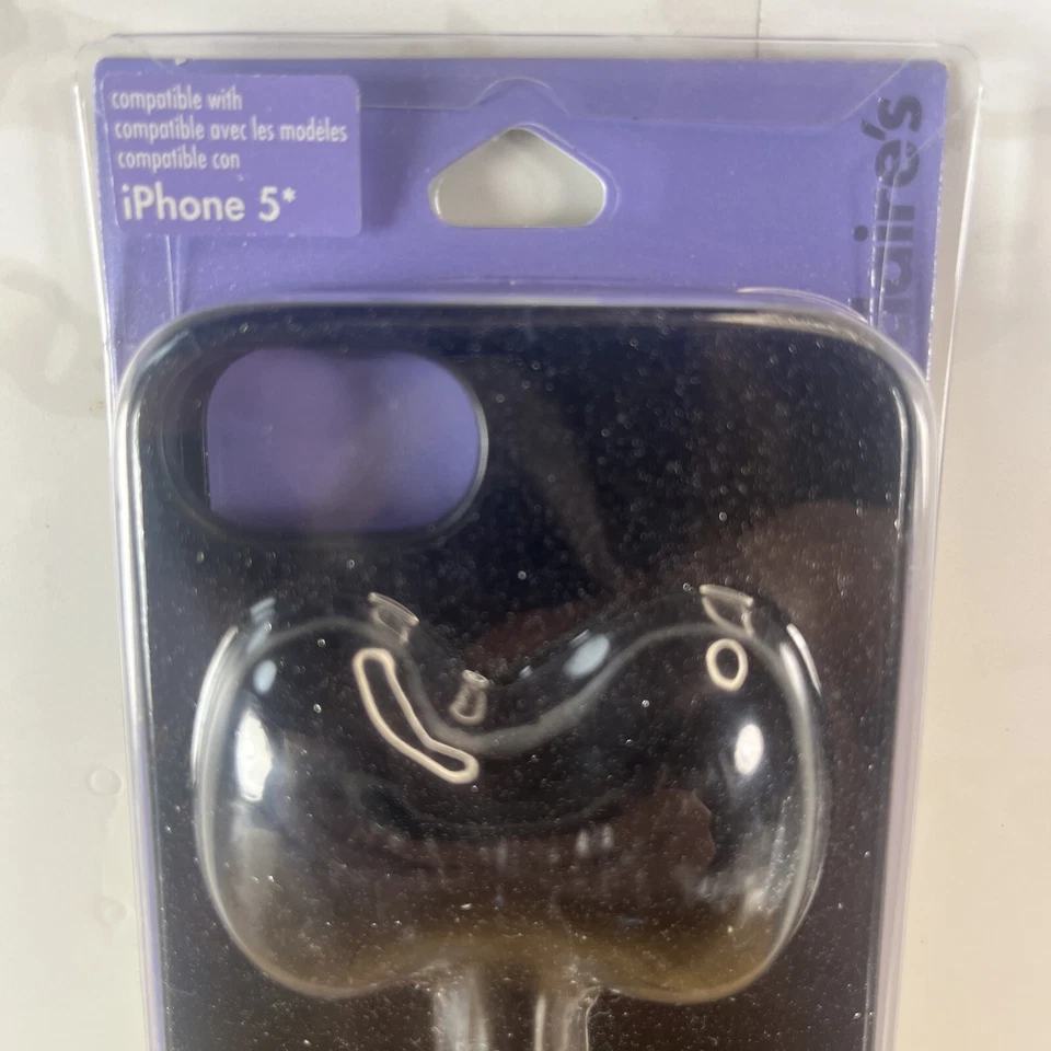 Funda para teléfono iPhone5 negra cristal suave brillante Claire's se adapta a i phone 5 Foto 3 de 4