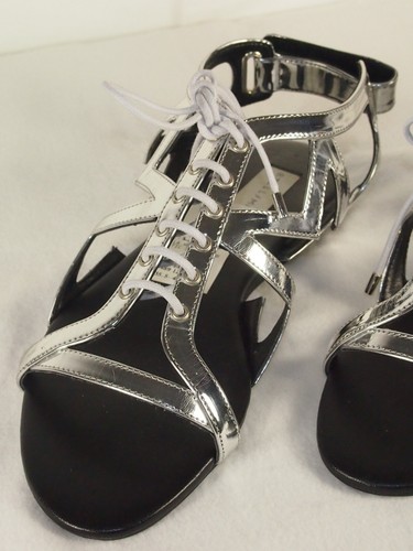 Stella McCartney Women's Metallic Silver Lucy Star Sandals Sz 36 Reg$565.00 - Picture 2 of 12