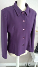 Ambience Lined Purple Poly Long Sleeves Blazer Jacket Sz 16
