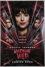 Madame Web original DS movie poster 27x40 INTL Adv 2024 Spiderman Spiderverse