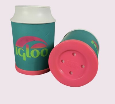 Iglu Kühlbox Dose Koozie Getränkehalter Schaumstoff Coozie 80er Pink & Teal Blau