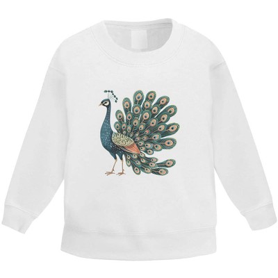 'Beautiful Peacock' Kid's Sweatshirt / Sweater / Jumper (KW049444)