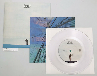 Braid - Kids Get Grids b/w Because I Am - 7'' 2015 45 RPM Single, Clear Disc