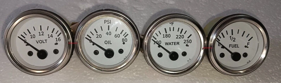 Smiths Replica Kit- Elec Temp + Oil + Fuel + Volt Gauge+Speedo +Tacho 85 mm - Image 2 of 3