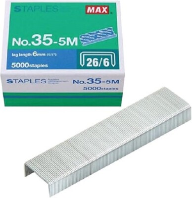 5000 Heftklammern Standard 1/4 Zoll 5000 Stück für Max HD-50DF oder HD-50F 1 ...