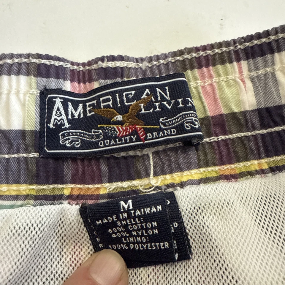 Bañador American Living Ralph Lauren a Cuadros Tabla de Surf Pantalones Cortos Forrados Medianos Foto 4 de 4