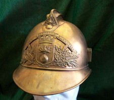FRANCE - CASQUE LAITON modèle 1896 SAPEUR POMPIER DE VANVILLE