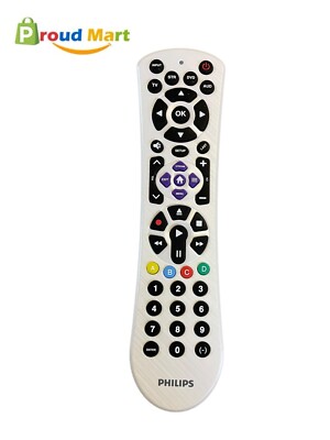 Philips 4 Device Universal Remote Control Pearl White
