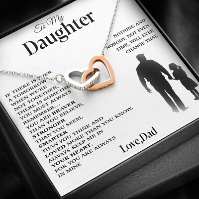 To My Daughter Necklace, Gift for Daughter from Dad, Father Daughter Necklace