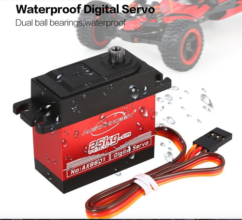 Rc Car Waterproof Servo 25kg For Kyosho Tamiya Losi Associated Thunder Tiger - Picture 2 of 7