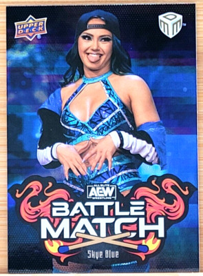 2023 UPPER DECK AEW MATCH DATED MOMENTS SKYE BLUE BATTLE MATCH ACHIEVEMENT RC