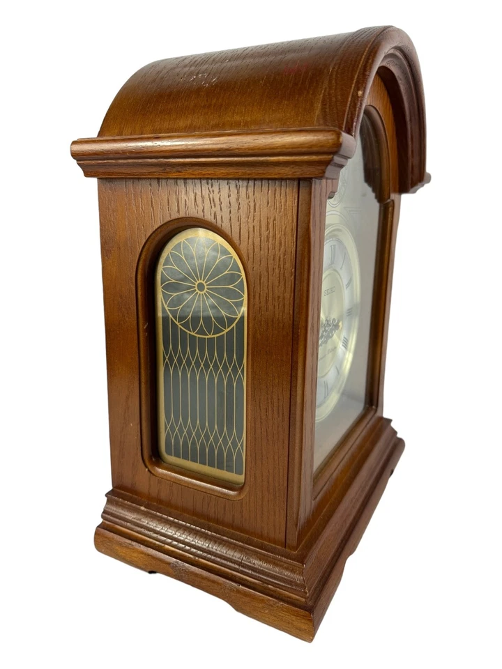 Seiko Westminster Whittington - QXJ113BLH Mantel Clock Dial Roman Numbers Tested - Image 4 of 4