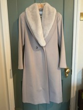 Reiss Wool Overcoat With Detachable Faux Fur Collar