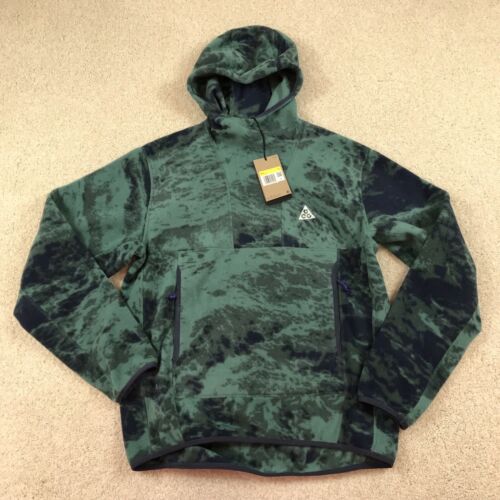 Nike ACG Wolf Tree Polartec Fleece Hoodie Mens Small Green New FN2453-361