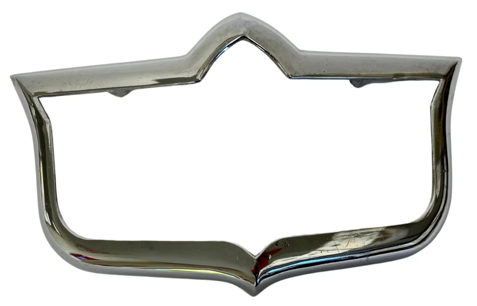 1951-1952 Desoto S-15 Front Hood Medallion Ornament Chrome Base 1347254 NOS. - Image 2 of 4