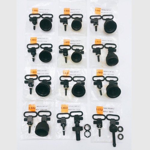 12 Styles 1'' Inch Sling Mount Kit Magazine Cap Set 12/20 Gauge Black S8002/8005 - Picture 3 of 33