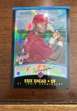2001 Bowman Chrome Esix Snead Refractor Autograph #339 card