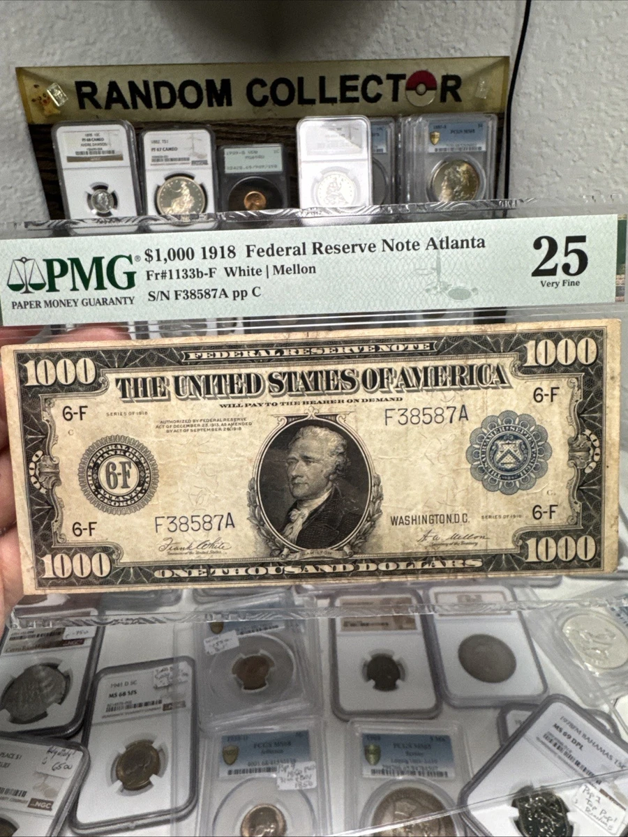 PMG $1000 US Federal Reserve Large Notes for sale | eBay