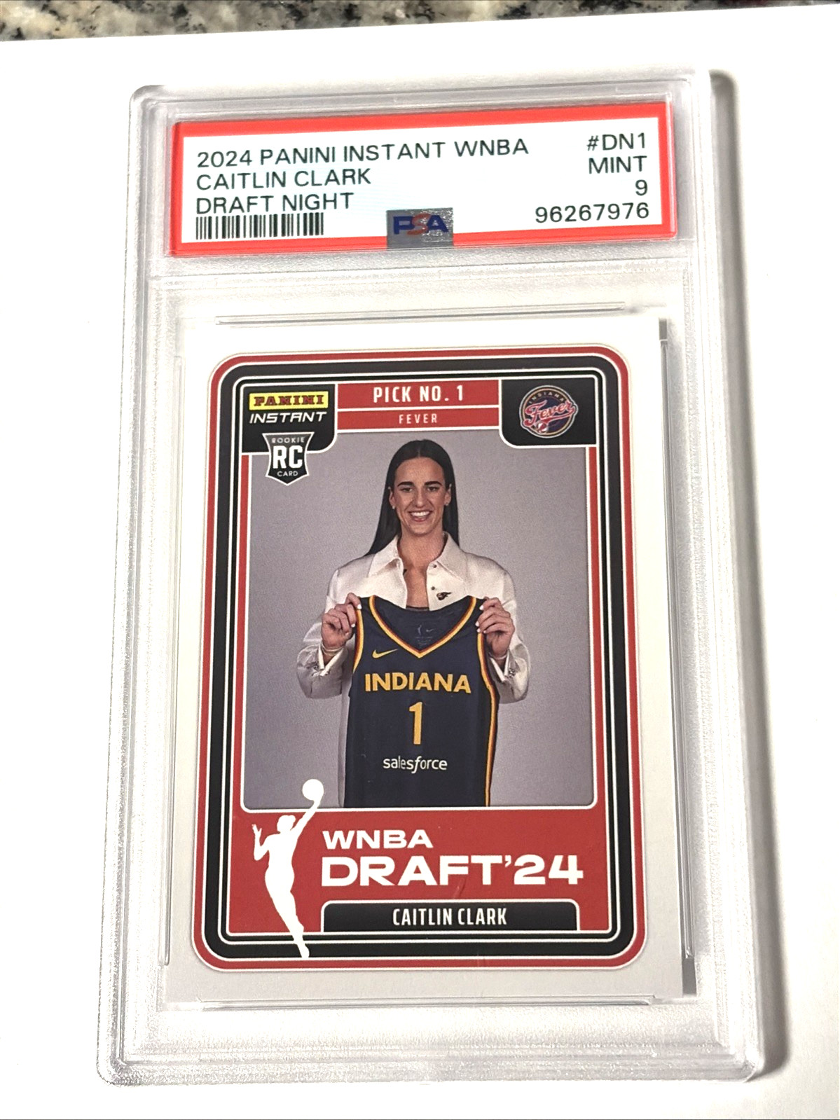 2024 Panini Instant WNBA Draft Night Caitlin Clark #DN1 Rookie Card PSA 9