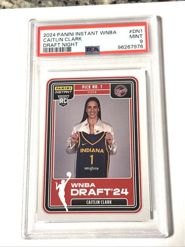 2024 Panini Instant WNBA Draft Night Caitlin Clark #DN1 Rookie Card PSA 9