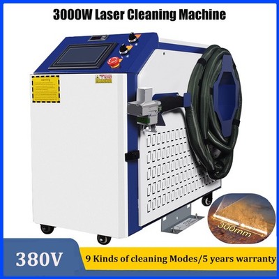 3000W Laser Cleaner Rust Removal Oil Paint Industrial 9 Cleaning Modes