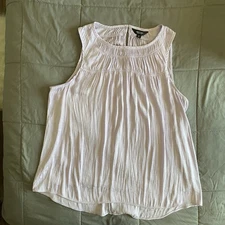 Simply Vera Wang XL Women’s Purple Tank Top Keyhole Ruched Classic Lightweight