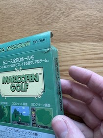 Mario Open Golf Famicom boxed! Nintendo NES FC 1991 Namco NO Manual