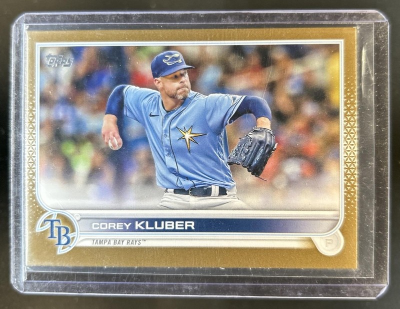 2022 Topps Update Corey Kluber Gold #/2022 Rays
