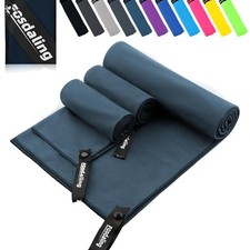 Mikrofaser Handtuch 3er Set - Groß 200×100cm & 2 Klein 80×40cm, Schnelltrockn...