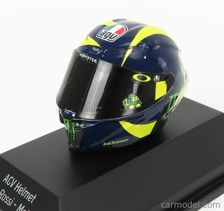 MINICHAMPS CASCHETTO 1/8 HELMET 2018 VALENTINO ROSSI MOTOGP UFFICIALE 399180046 - Immagine 2 di 4