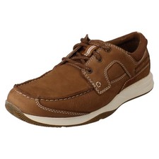 Clarks Scarpe Uomo 'Sailview Lace' Stringate Pelle Nabuk Casual Calzata G