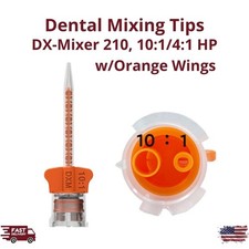 HP Mixing Tips 10:1/4:1 Ratio Crown  Bridge Material Dental Orange Wings 48/Pk