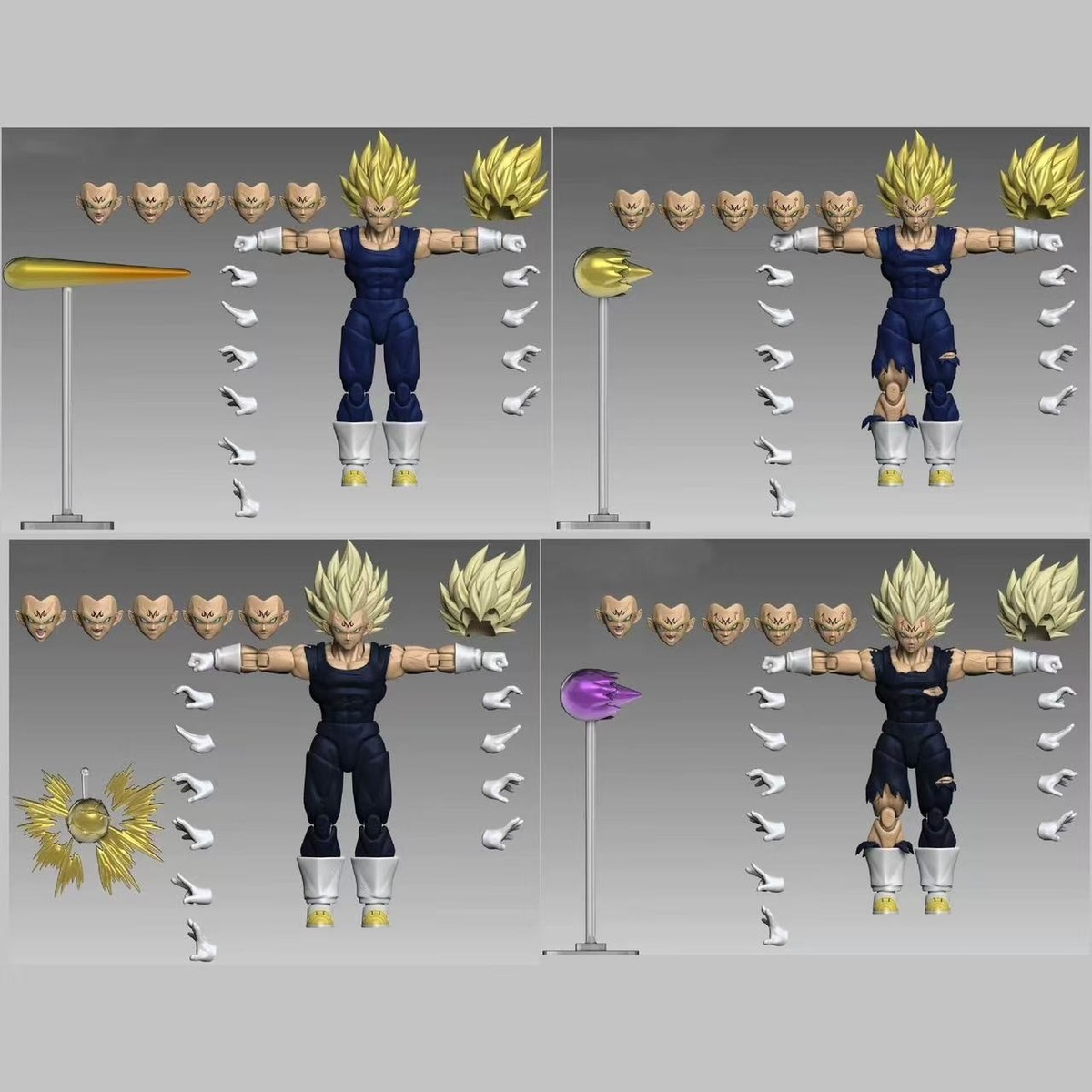Black Hole TK Custom DBZ Super Saiyan SSJ Majin Vegeta Battle