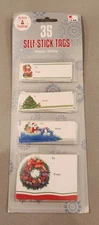 Sealed Vintage Kmart trim a home 35 Self-Stick Christmas Gift Tags Paper Magic