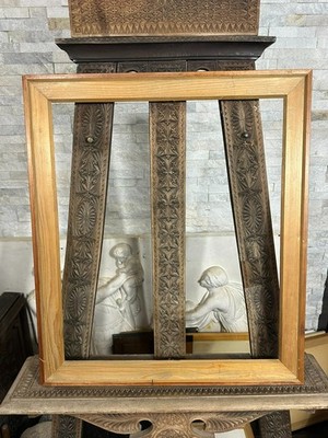 VINTAGE BILDERRAHMEN RAHMEN HOLZ 59x68x2,5cm, Falzmass 50,3x59,4cm