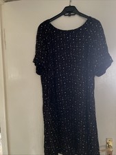 Dannii Minogue Target Ladies Black Floral Printed Tie Sleeve Dress Size 18P New