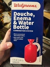 Walgreens Douche Enema Ribbed Water Bottle System 1.75 QT Warm Cold Application