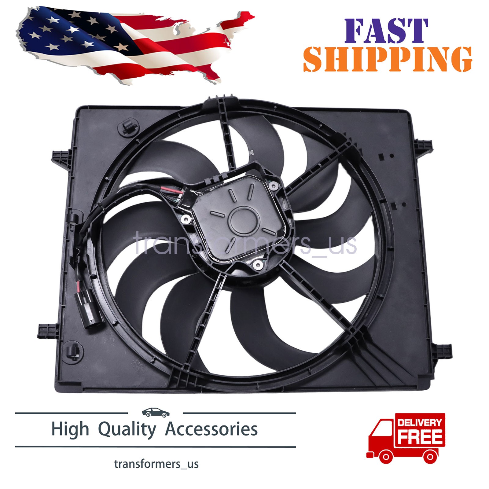 670102597 Electric Radiator Fan For 2014-2016 Maserati Ghibli 3.0T V6 Engine