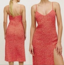 Reformation Crimini Midi Slip Dress Montana Floral Red Print Size 6