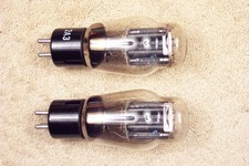 2, marca GTC - RCA 2A3, piastra nera, D-getter, coppia abbinata, 2A3